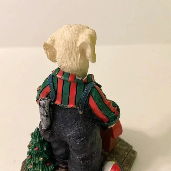 Yellow  Labrador Bobble Head Dog Painter Figure 3.5 Inch Tall Innovation Flaws - Picture 5 of 11